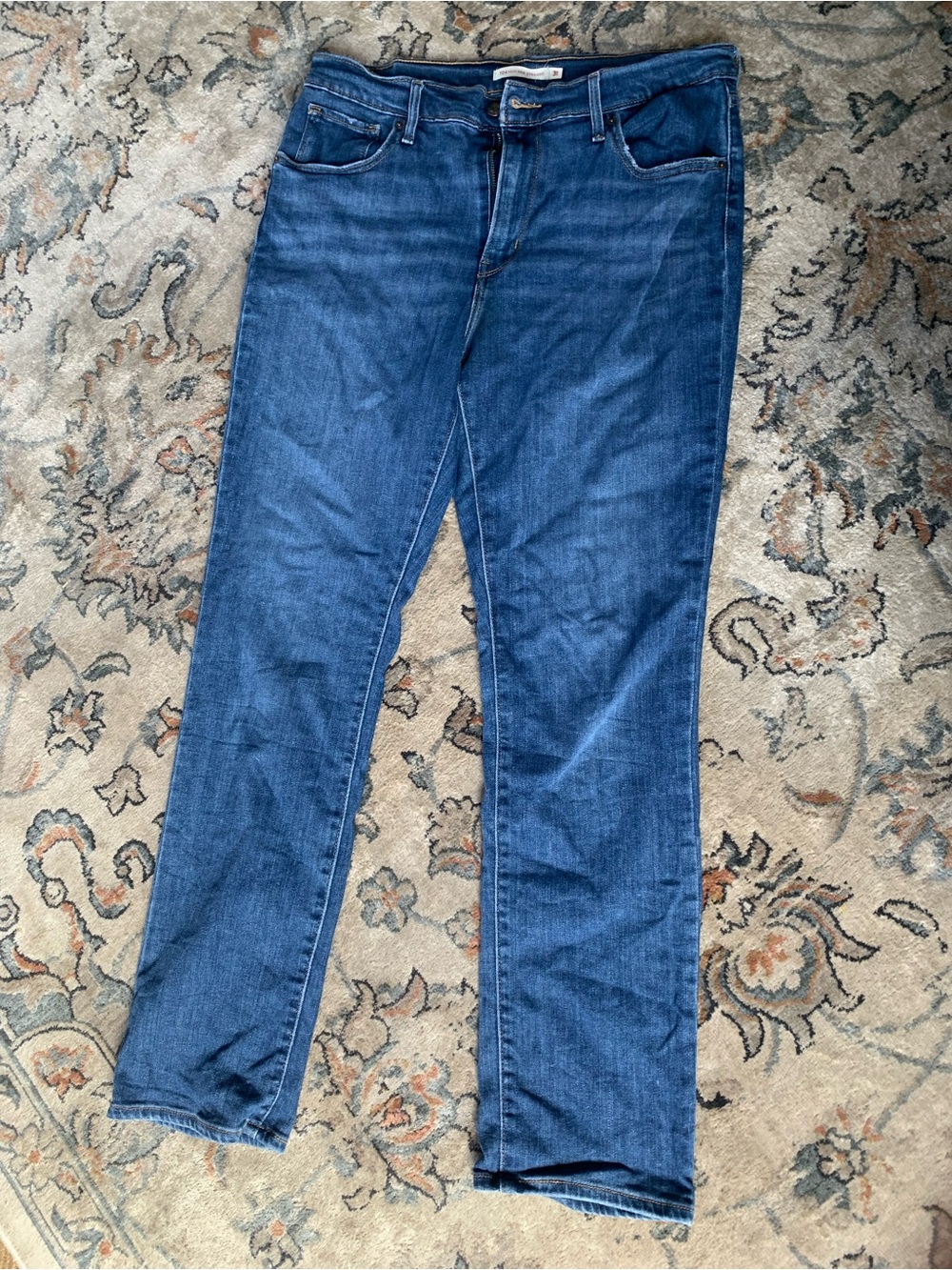 Levi's 724 High Rise Straight Jeans - Blue Denim 31W/30L - Picture 2 of 4